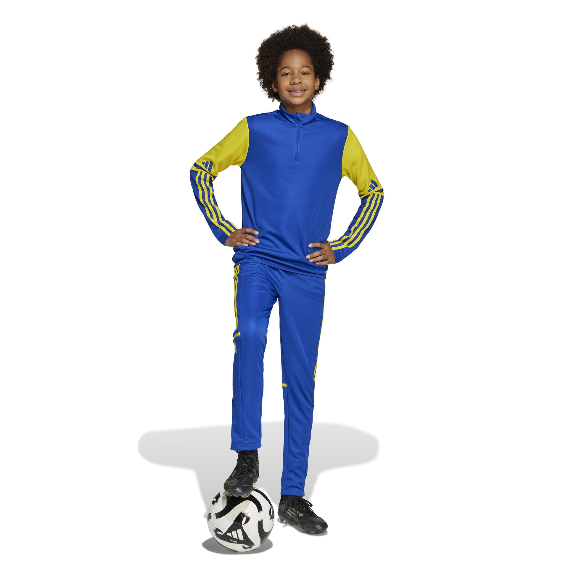 Adidas Squadra 25 1/4 Zip Training Top - Team Royal Blue/Team Yellow