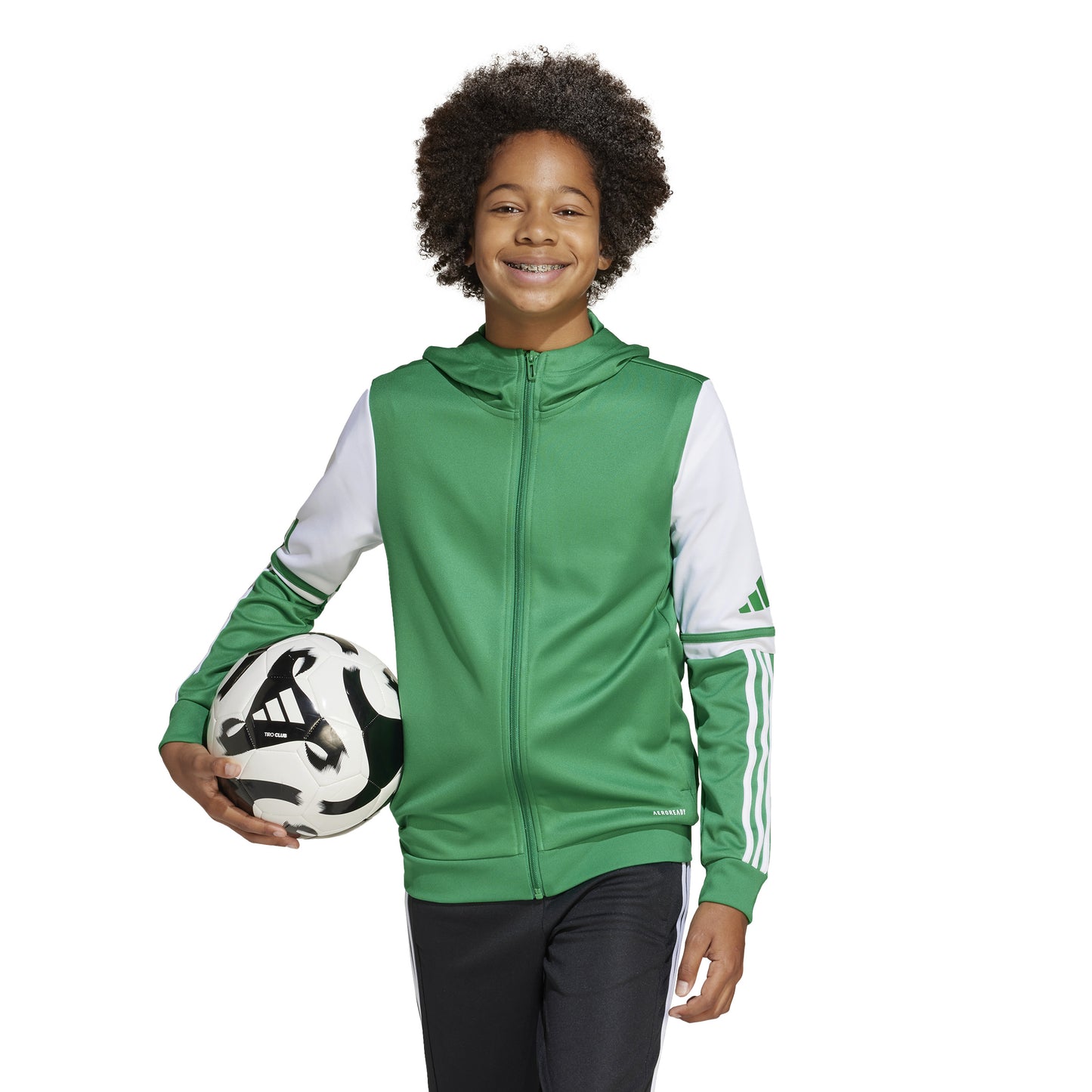 Adidas Squadra 25 Full Zip Hoodie - Team Green/White