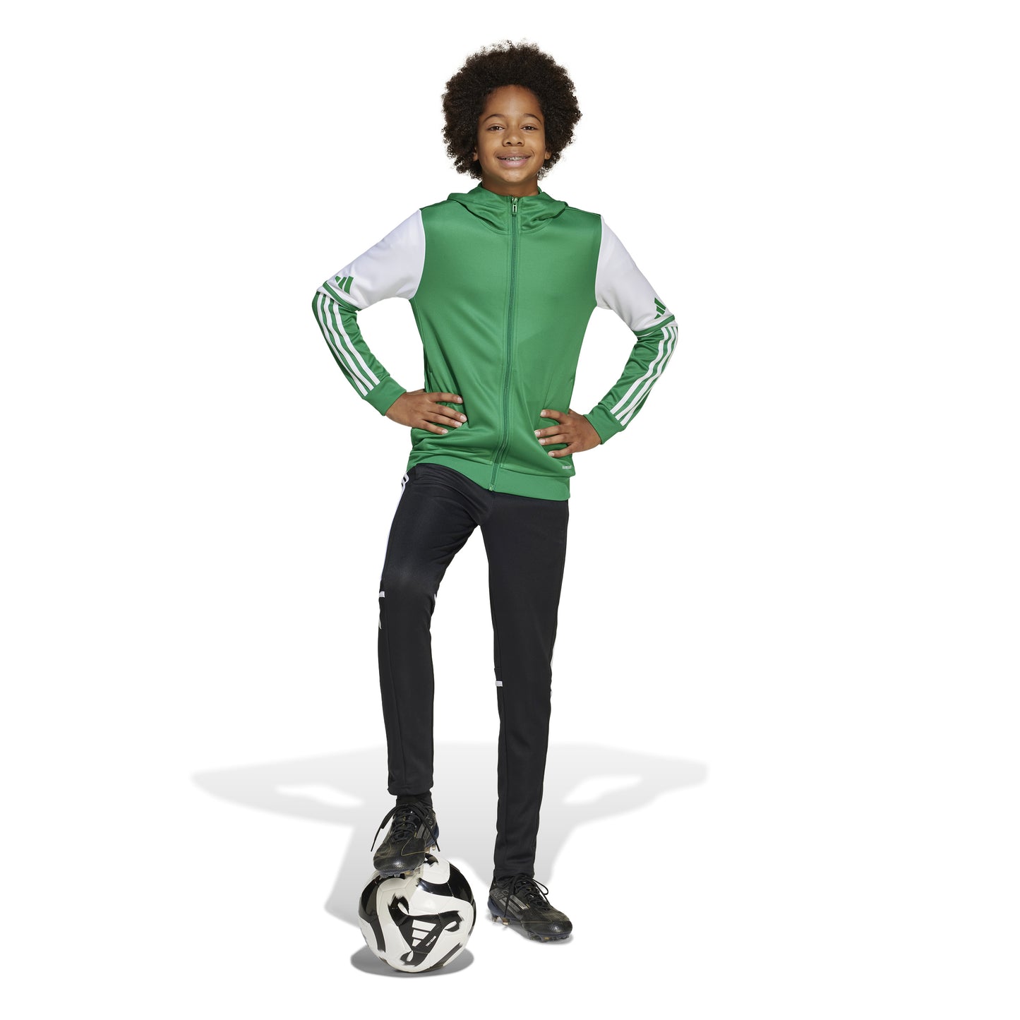 Adidas Squadra 25 Full Zip Hoodie - Team Green/White