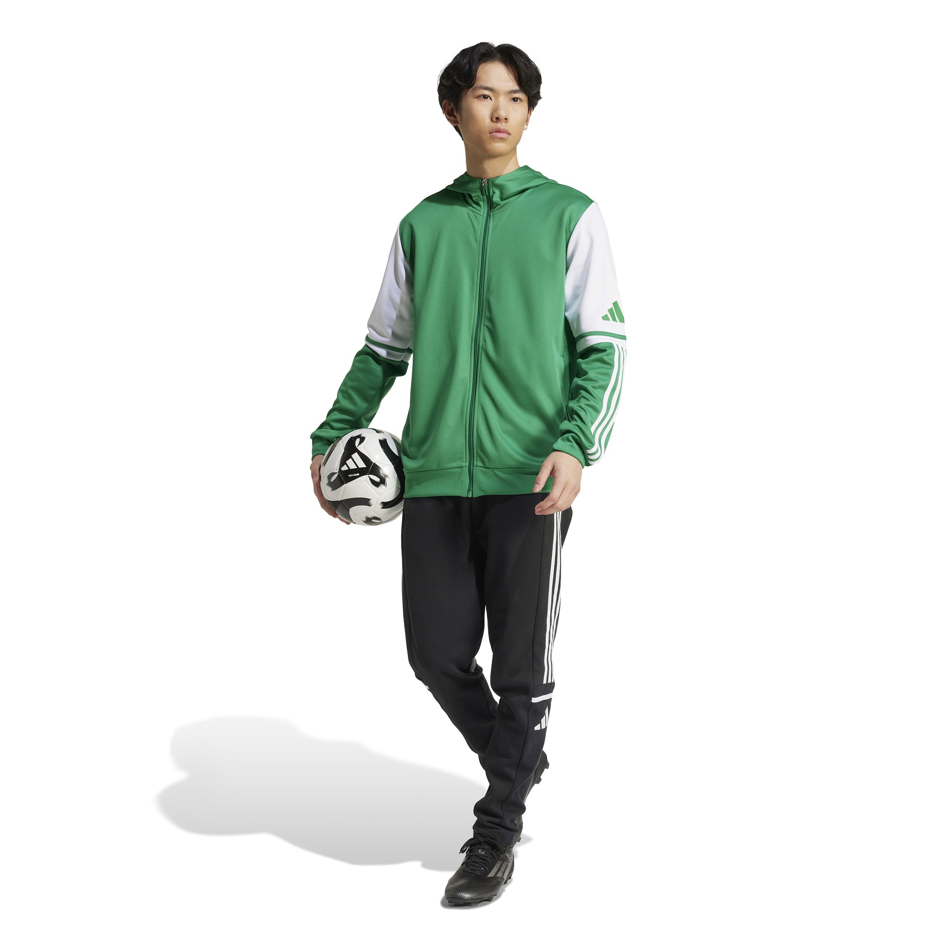 Adidas Squadra 25 Full Zip Hoodie - Team Green/White