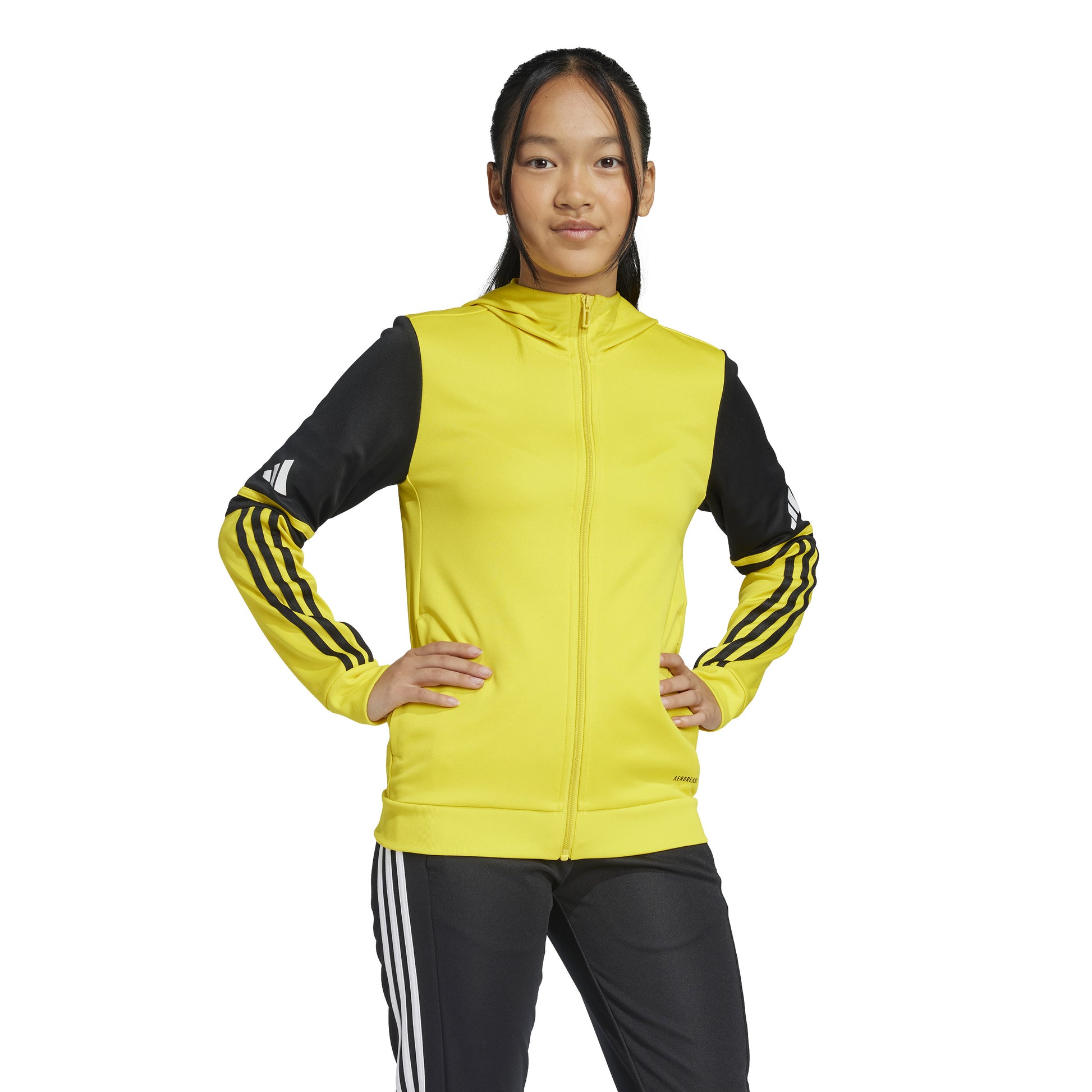 Adidas Squadra 25 Full Zip Hoodie - Team Yellow/Black