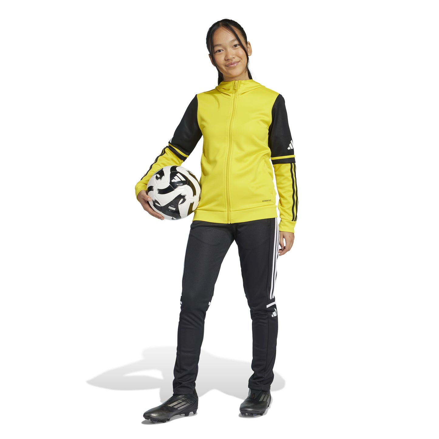 Adidas Squadra 25 Full Zip Hoodie - Team Yellow/Black