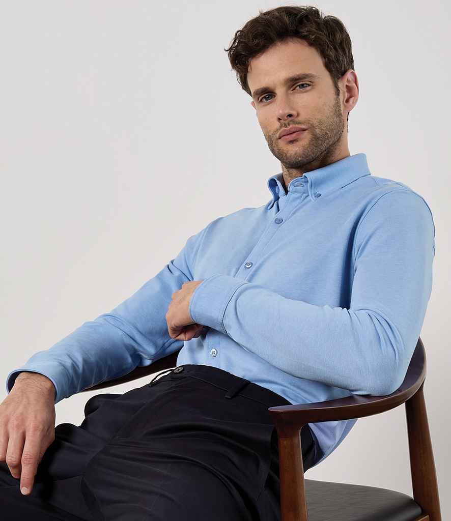 K143 Light Heather Blue Model