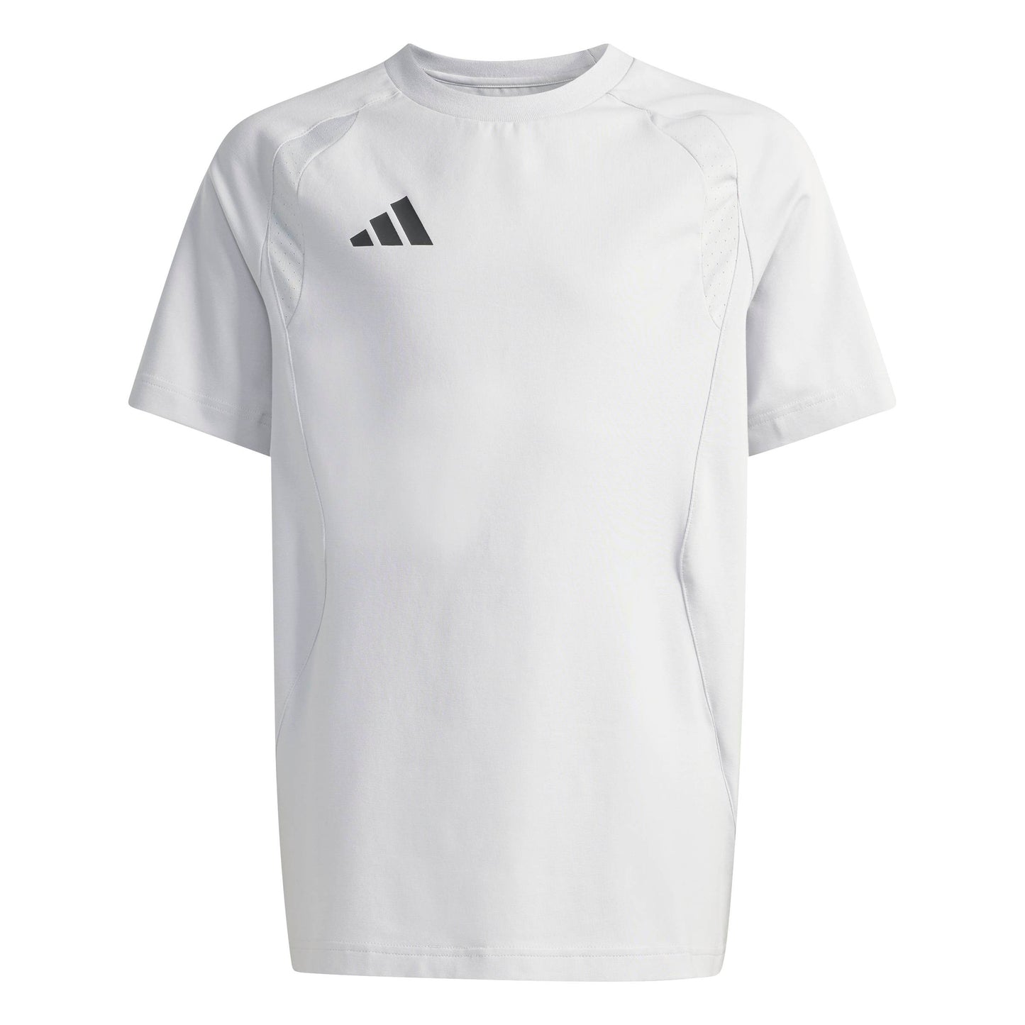 Adidas Junior Tiro Travel SS Cotton Tee Team Light Grey/Black