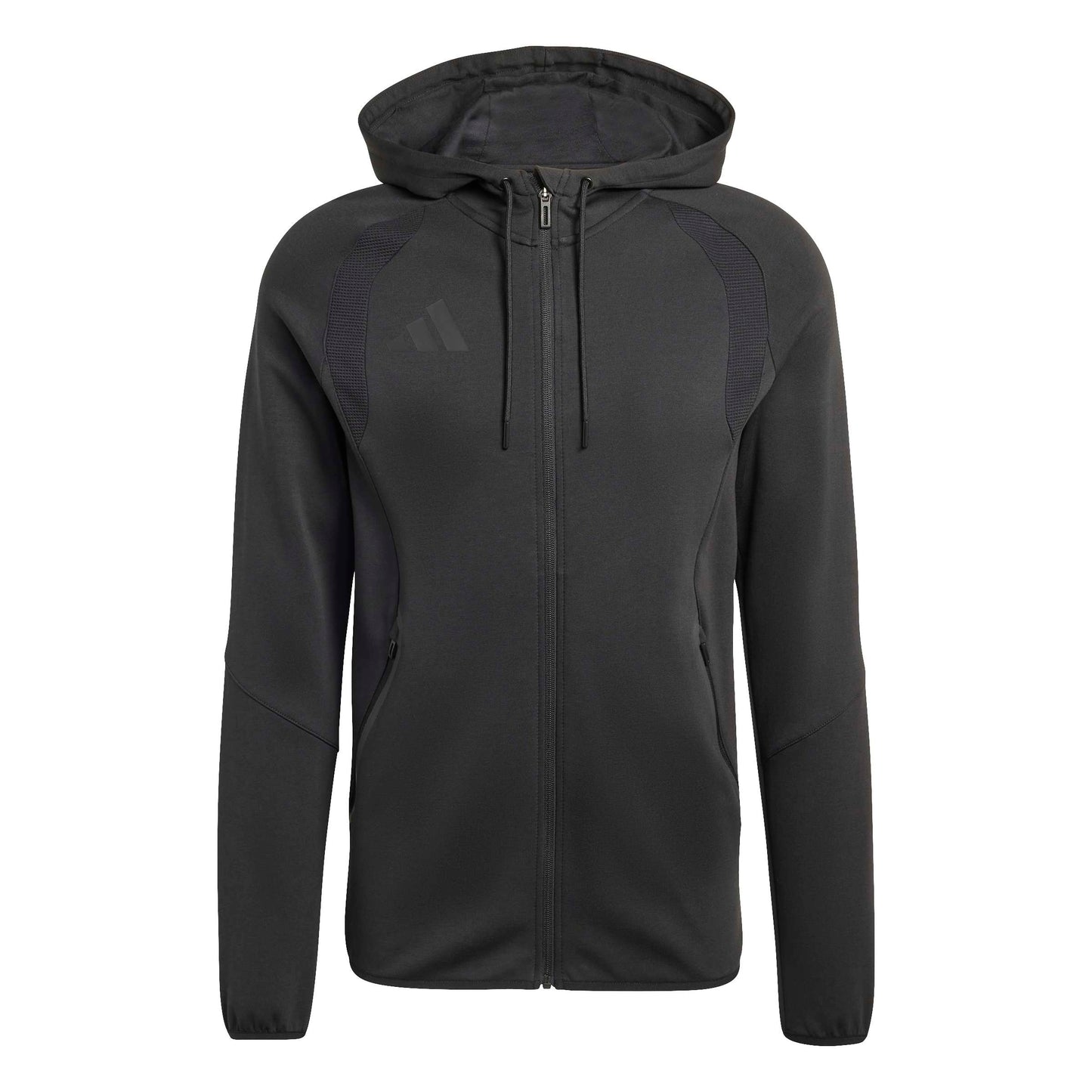 Adidas Tiro Travel Slim-Fit Full-Zip Cotton Hoodie Black