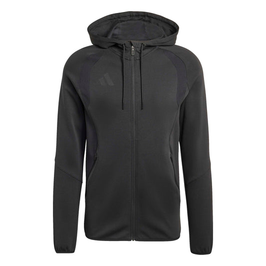 Adidas Tiro Travel Slim-Fit Full-Zip Cotton Hoodie Black