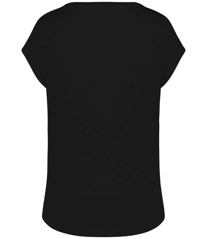 Native Spirit Ladies Oversized V Neck T-Shirt NS312 in Black – back