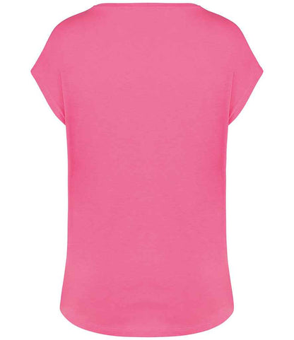 Native Spirit Ladies Oversized V Neck T-Shirt NS312 in Candy Rose – back