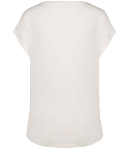 Native Spirit Ladies Oversized V Neck T-Shirt NS312 in Ivory – back