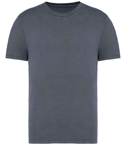 Native Spirit Unisex Faded T-Shirt NS315 in Washed Mineral Grey – front