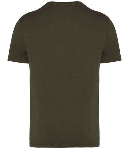 Native Spirit Unisex Faded T-Shirt NS315 in Washed Organic Khaki – back