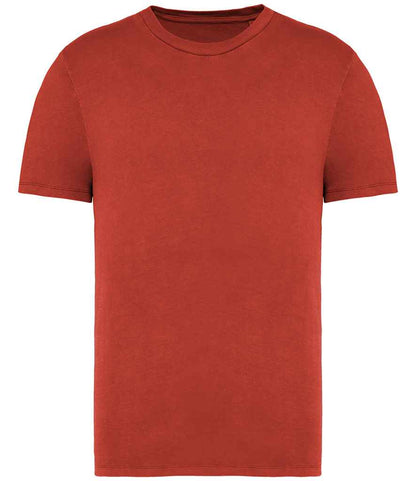 Native Spirit Unisex Faded T-Shirt NS315 in Washed Paprika – front
