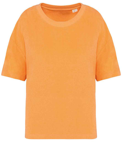Native Spirit Ladies Terry Towel T-Shirt NS328 in Apricot – front