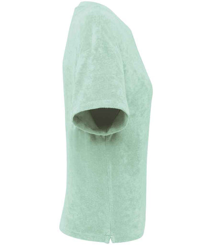 Native Spirit Ladies Terry Towel T-Shirt NS328 in Brook Green – side