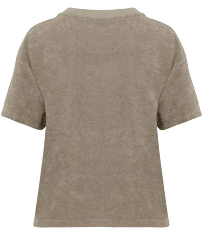 Native Spirit Ladies Terry Towel T-Shirt NS328 in Cream Coffee – back