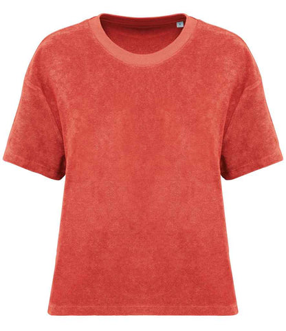 Native Spirit Ladies Terry Towel T-Shirt NS328 in Paprika – front