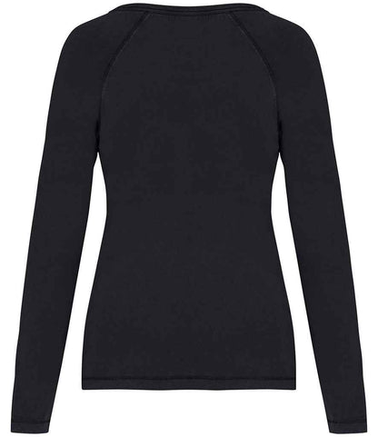 Native Spirit Ladies Raglan Long Sleeve Washed T-Shirt NS339 in Washed Coal Grey – back