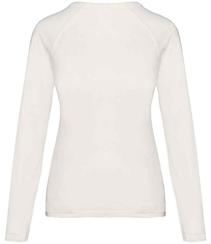 Native Spirit Ladies Raglan Long Sleeve Washed T-Shirt NS339 in Washed Ivory – back