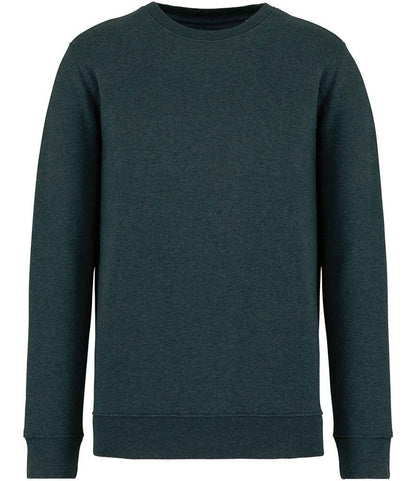 Native Spirit Unisex Crew Neck Sweatshirt NS400 in Amazon Green Heather – front