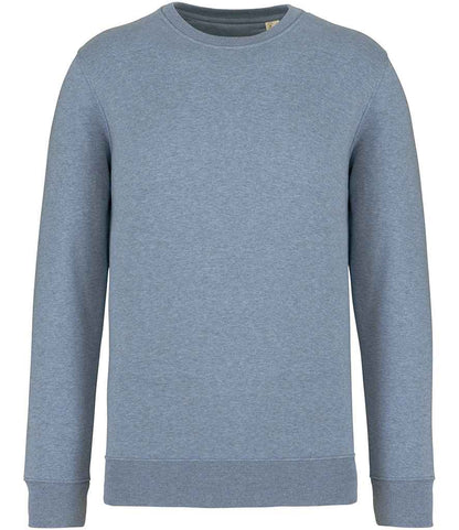 Native Spirit Unisex Crew Neck Sweatshirt NS400 in Cool Blue Heather – front