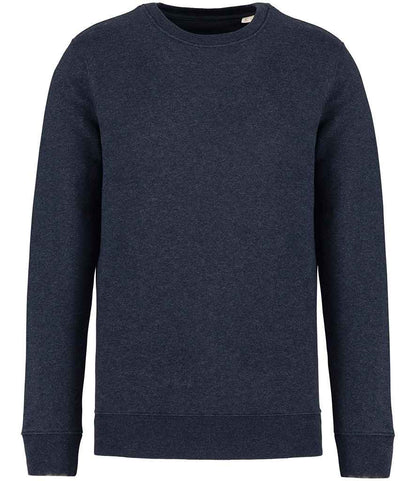 Native Spirit Unisex Crew Neck Sweatshirt NS400 in Navy Blue Heather – front