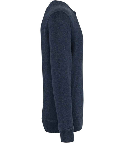 Native Spirit Unisex Crew Neck Sweatshirt NS400 in Navy Blue Heather – side
