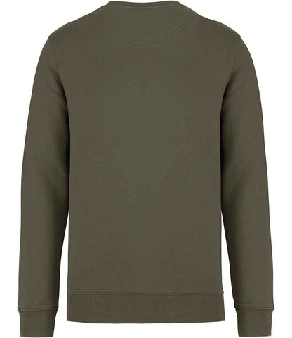 Native Spirit Unisex Crew Neck Sweatshirt NS400 in Organic Khaki – back