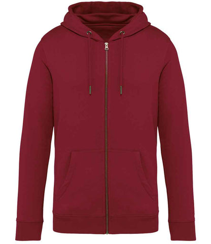 Native Spirit Unisex Full Zip Hoodie NS402 in Hibiscus Red – front