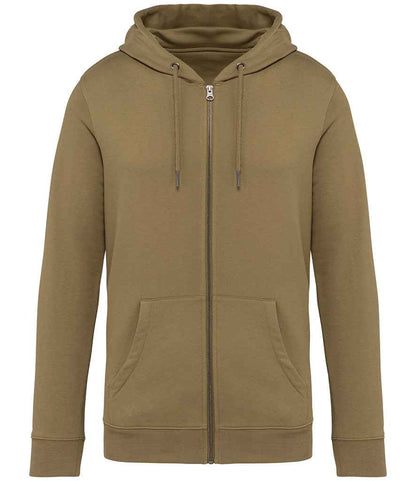 Native Spirit Unisex Full Zip Hoodie NS402 in Light Olive Green – front