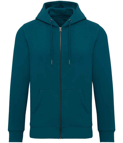 Native Spirit Unisex Full Zip Hoodie NS402 in Peacock Green – front