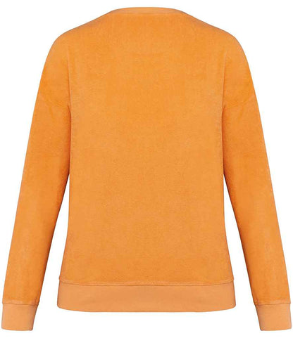 Native Spirit Ladies Terry Towel Sweatshirt NS413 in Apricot – back
