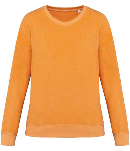 Native Spirit Ladies Terry Towel Sweatshirt NS413 in Apricot – front