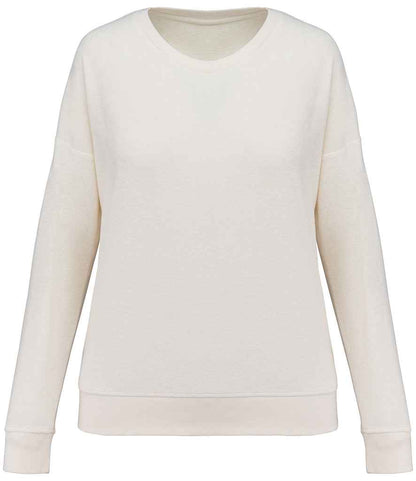 Native Spirit Ladies Terry Towel Sweatshirt NS413 in Ivory – front