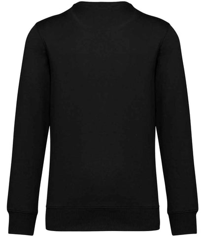 Native Spirit Unisex French Terry Crew Neck Sweatshirt NS430 in Black – back