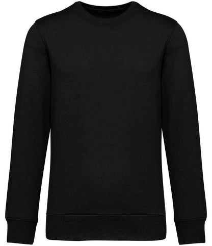 Native Spirit Unisex French Terry Crew Neck Sweatshirt NS430 in Black – front