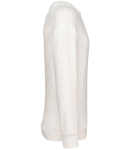 Native Spirit Unisex French Terry Crew Neck Sweatshirt NS430 in Ivory – side