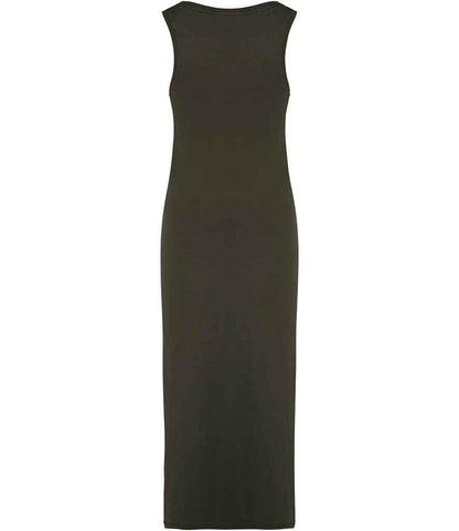 Native Spirit Ladies Jersey Washed Dress NS5012 in Washed Organic Khaki – back