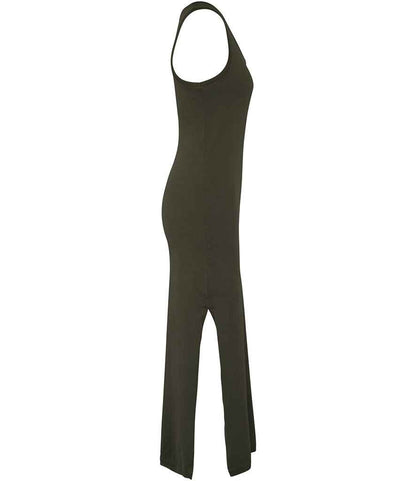 Native Spirit Ladies Jersey Washed Dress NS5012 in Washed Organic Khaki – side