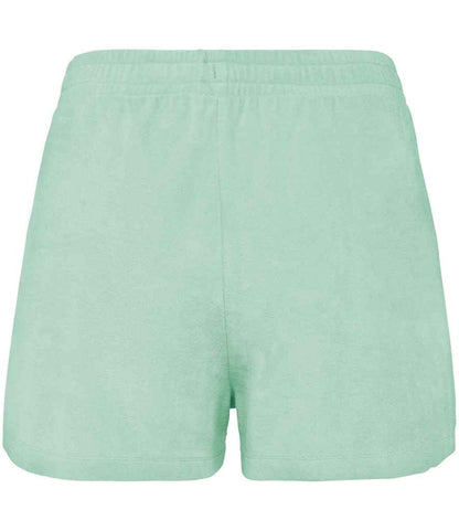 Native Spirit Ladies Terry Towel Shorts NS728 in Brook Green – back