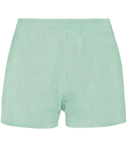 Native Spirit Ladies Terry Towel Shorts NS728 in Brook Green – front