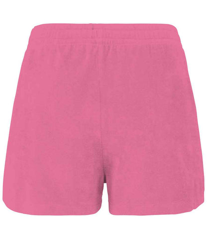 Native Spirit Ladies Terry Towel Shorts NS728 in Candy Rose – back