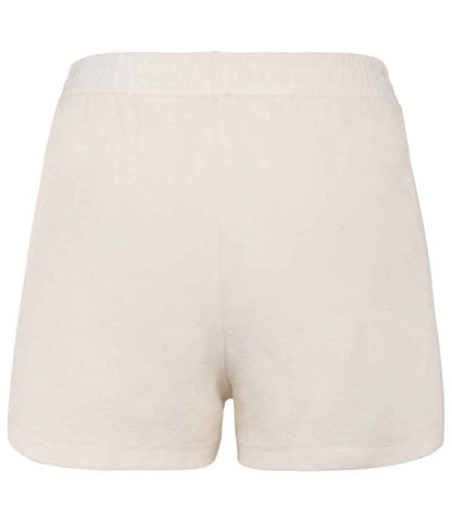 Native Spirit Ladies Terry Towel Shorts NS728 in Ivory – back