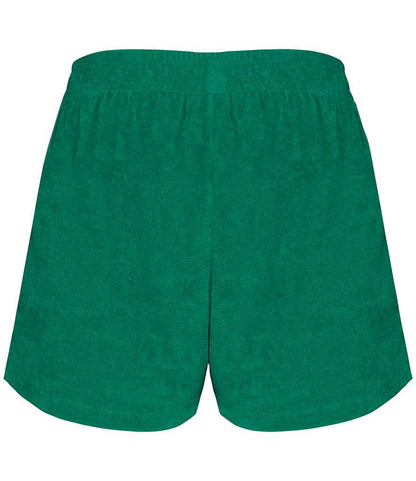 Native Spirit Ladies Terry Towel Shorts NS728 in Malachite Green – back