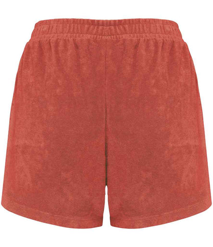 Native Spirit Ladies Terry Towel Shorts NS728 in Paprika – back