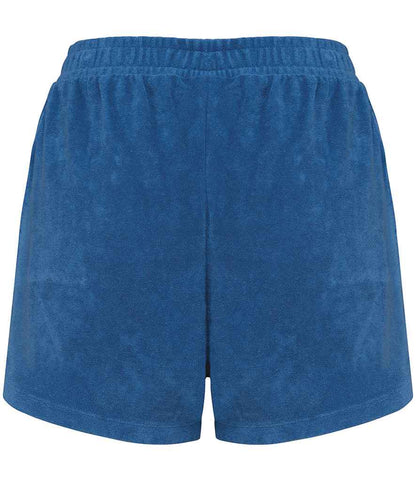 Native Spirit Ladies Terry Towel Shorts NS728 in Riviera blue – back