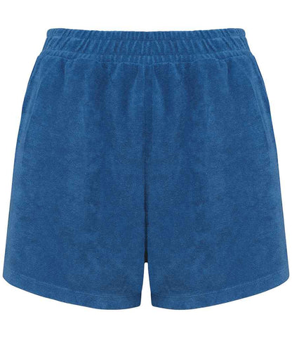 Native Spirit Ladies Terry Towel Shorts NS728 in Riviera blue – front
