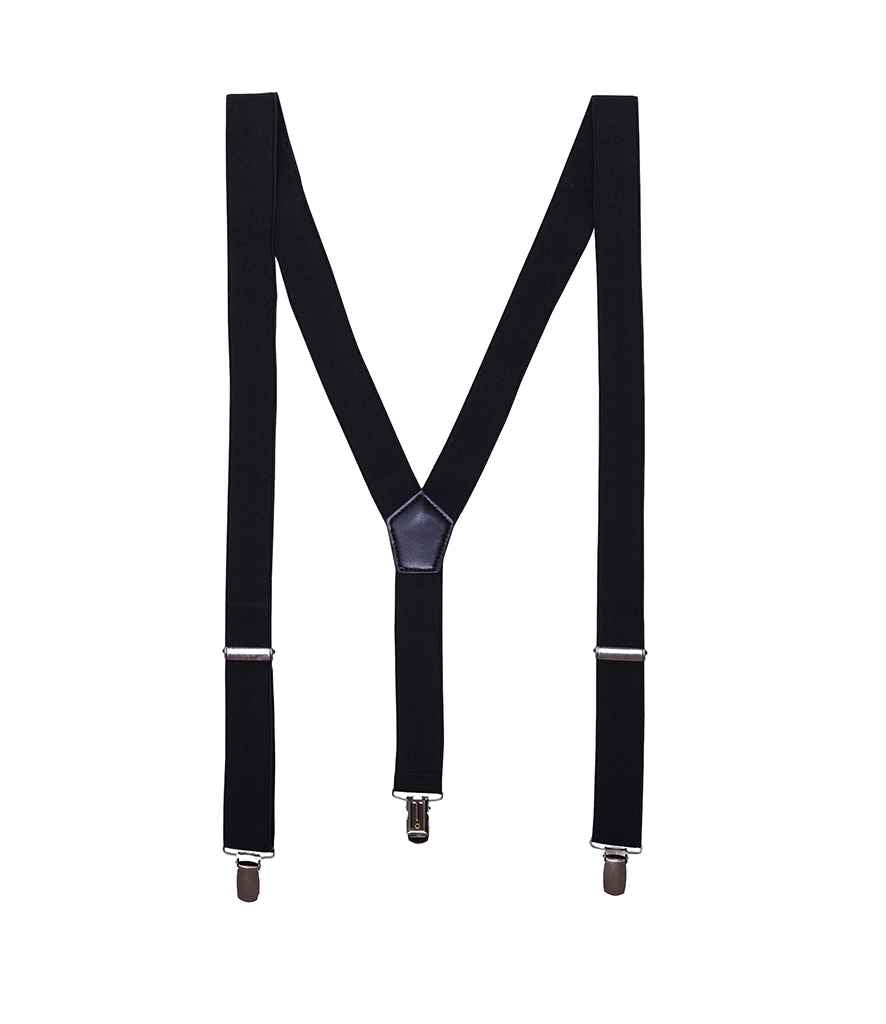 Premier Clip On Braces PR701 in Black – front