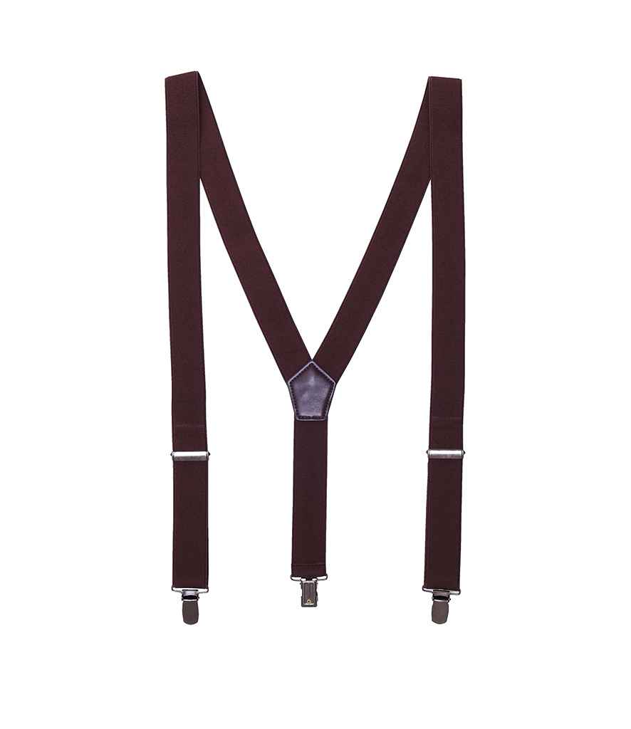 Premier Clip On Braces PR701 in Brown – front