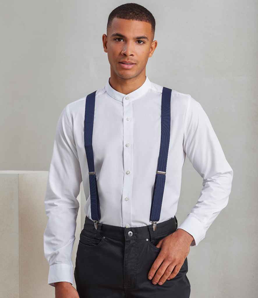Premier Clip On Braces PR701 in Navy – model