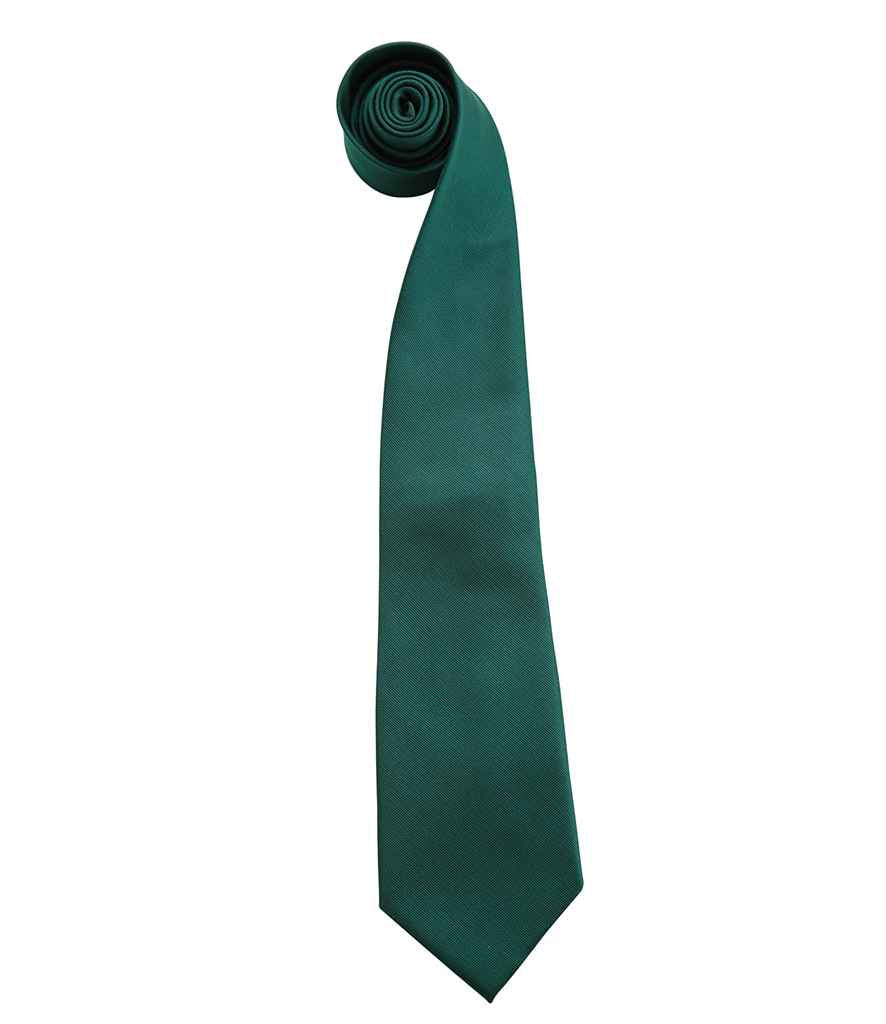 Premier 'Colours' Fashion Tie PR765 in Bottle Green – front